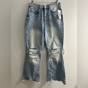 NWT BDG urban outfitters flare ripped jeans high rise